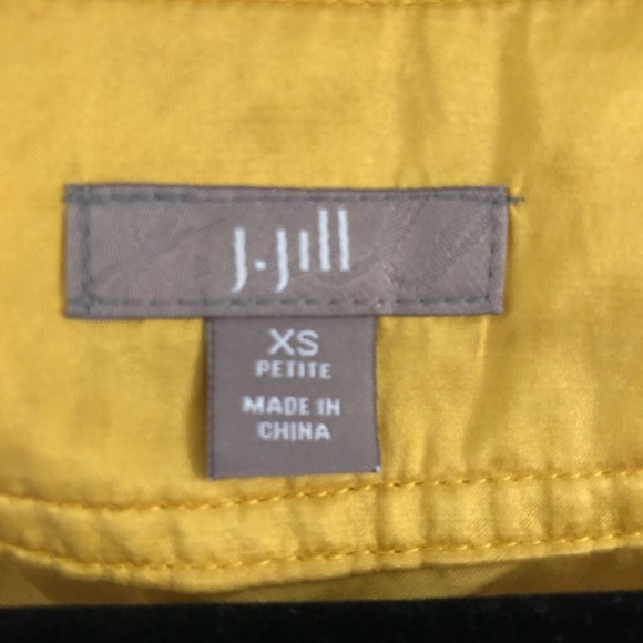J. Jill | mustard colored square neck silk top - Picture 5 of 7
